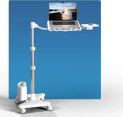 View Adjustable laptop stand - Portable computer table and comfortable desk suitable for beds, sofas or offices - Portable mobile workstation, can be tilted - Suitable for devices under 16 inches - Brown and black image 1