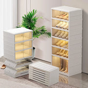 View 9-Tier LARGE Stackable Plastic Shoe Rack image 1