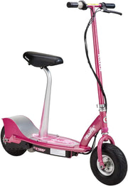 View An electric scooter suitable for children over 13 years old - 9-inch inflatable tires, detachable seat, maximum speed of 15 miles per hour, maximum riding time of up to 40 minutes, suitable for users weighing no more than 220 pounds. image 2