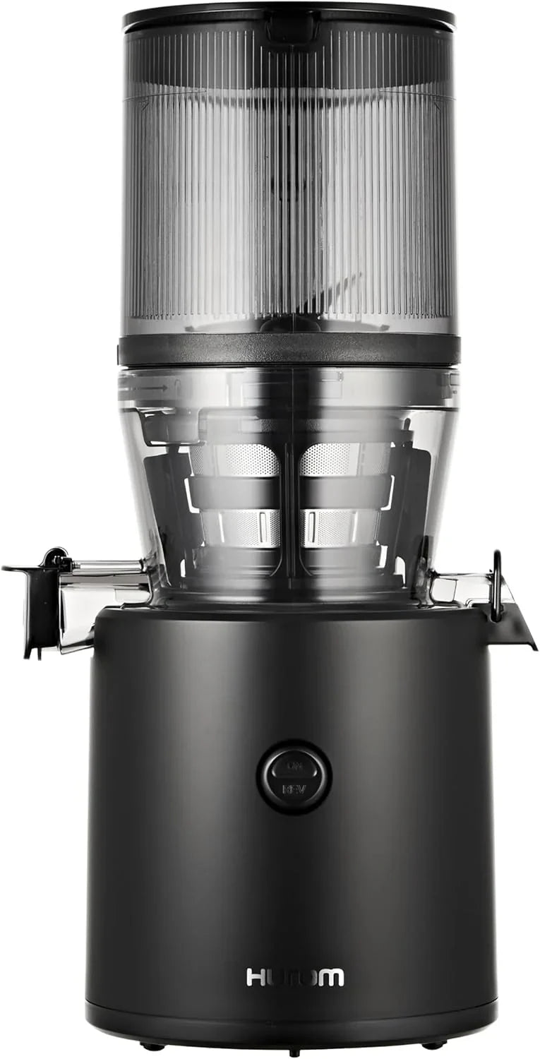 Cold press juicer, easy-to-clean chewing-style slow juicer, coarse filter screen, automatic feeding, no need for operator intervention, household size, quiet motor, easy assembly (kale/deep green)