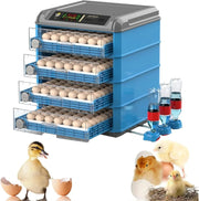 View Egg Incubator, 192/256/500 Egg Incubator, Poultry Hatcher Machine with Automatic Egg Turning, Temperature & Humidity Control and LED Screen, General Purpose Incubator for Chickens Ducks Birds,500 image 1