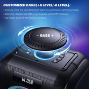View Peak Party Large Bluetooth Speaker - Maximum Volume Amplifier / 12 Custom Low-End Units / Up to 125 Decibels for 6.5-inch x 2 Low-End Speakers / Deepest Bass Effect, Large Portable Wireless Speaker, IPX5 Water Resistance Rating / Microphone Jack / RJ image 2