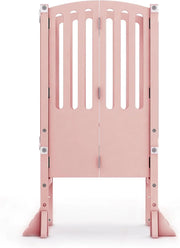 View Infant Tower Stool - Modern Style - White: A foldable and height-adjustable Montessori wooden learning furniture with a fixed device image 1