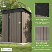 View 5x3 FT Outdoor Storage Shed for Backyard Garden Patio Lawn image 4