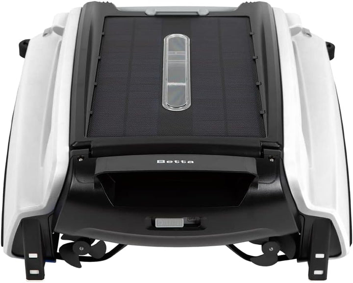 Betta SE Solar Powered Automatic Robotic Pool Surface Skimmer Cleaner with 30-Hour Continuous Cleaning Battery Power and Re-Engineered Twin Salt Chlorine Tolerant Motors (Blue)