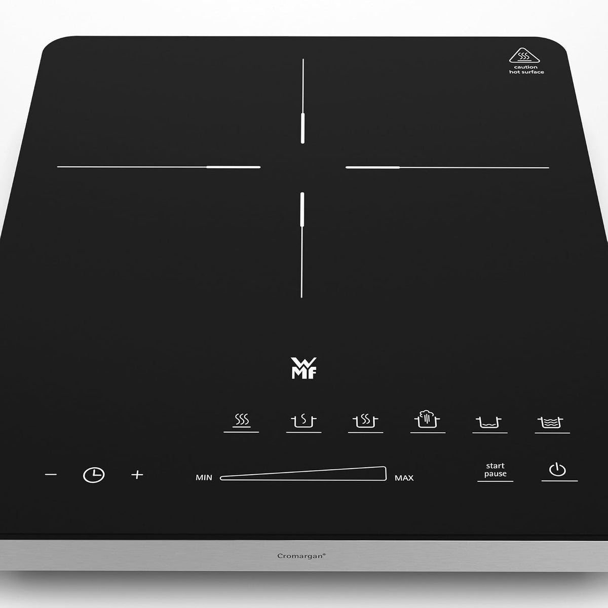 WMF Kult X Doppel- Induktionskochfeld 2 Platten, Kochplatte bis 28 cm, 2 Kochzonen, 8 Stufen, Topferkennung,Touch-Display, Glaskeramik, Timer-Funktion