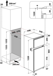 View Bauknecht KDI 12S2 Einbau-Kühl-/Gefrierkombination, 173 l, elektronische Temperaturregelung, Abtauautomatik, LED-Beleuchtung, 36 dB leise, image 4