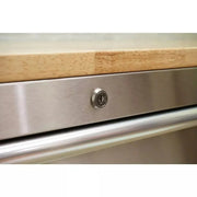 View 72 in 18-Drawer 24 in. D Mobile Workbench with Solid Wood Top Stainless Steel image 3