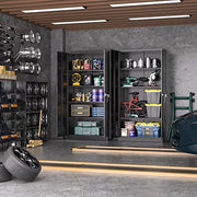 View Atripark Metal Storage Cabinet with Lock, 72" Lockable Garage Tool Cabinet with Doors image 3