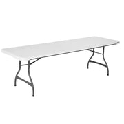 View 4-Pack Commercial 8-Ft. Folding Tables, Stacking, White image 2