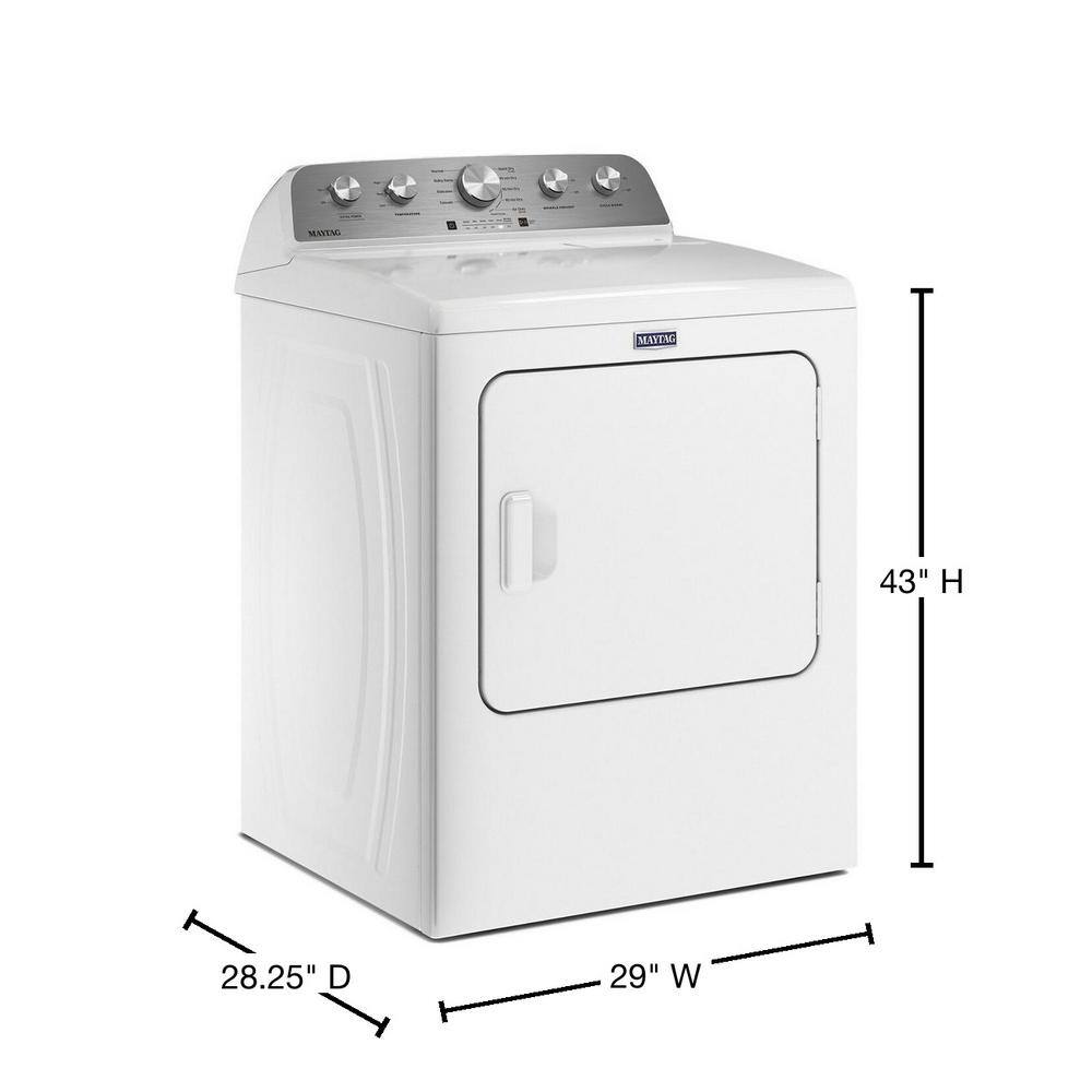 7.0 Cu. Ft. Vented Gas Dryer, White