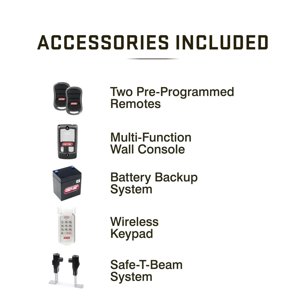 3/4 HP Chain Drive Garage Door Opener with Battery Backup