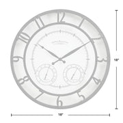 View 18" Bronze-Tone Outdoor Wall Clock, Weather-Resistant Plastic, Farmhouse Style image 5