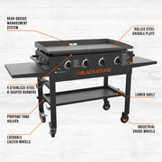 View Blackstone 4-Burner 36" Griddle Cooking Station with Side Shelves image 4