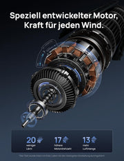 View Dreo Smart 20dB DC Motor Turmventilator Leiser, 11M Windentfernung Ventilator mit Fernbedienung,9 Stufen 4 Modi, 90° Oszillierender Standventilator image 4