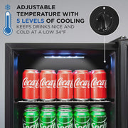 View Ivation 101-Bottle Wine Cellar, Freestanding Mini Fridge - Stainless Steel image 4