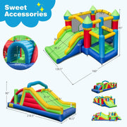 View Inflatable Obstacle Course Bounce House, Kids Huge Sectional Bouncy Castle with Dual Slides, Tunnels, Bounce Area, Climbing, Obstacles, Playhouse for Kids Indoor Outdoor Birthday Party Gift image 4