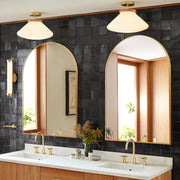 View 2 Pack 36x24 Inch Arched Bathroom Vanity Mirrors, Wall Mounted Decorative Mirrors for Bathroom and Bedroom image 6