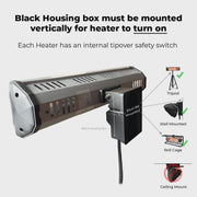 View Heat Storm Tradesman 1500-Watt Electric Outdoor Infrared Quartz Portable Space Heater with Wall/Ceiling Mount image 4