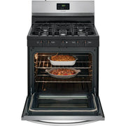 View Frigidaire 30 in. 5 Burner Freestanding Gas Range in Stainless Steel FCRG3052AS image 2