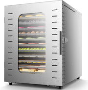 View Commercial Large 12 Trays Food Dehydrator, Usable Area up to 22.67ft², 1200W Full Stainless Steel Dryer Machine, up to 190℉ Temperature, for Meat, Fruit, Veggies, Beef, Herbs, Pet Foods image 2