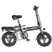 View 250W Folding Electric Bike for Adults and Teens, Removable Battery, Fat Tires, Black image 3