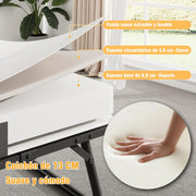 View Cama Plegable de 120 cm con Colchón de 13cm (Viscoelástica), Somier Reforzado de Metal con 4 Ruedas y Funda Antipolvo, Cama Supletoria de Invitados image 5