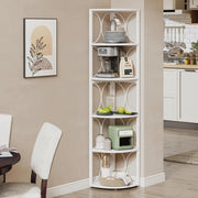 View 67 Inch Tall Corner Shelf, Freestanding Corner Bookshelf and Storage Shelving Unit image 3