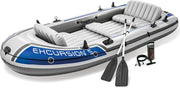 View Excursion Inflatable Boat Series: Includes Deluxe 54in Boat Oars and High-Output Pump – SuperTough PVC – Adjustable Seats with Backrest – Fishing Rod Holders – Welded Oar Locks image 2