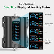 View A home-use mobile phone signal booster with a liquid crystal display, a five-band mobile phone signal booster, with a coverage area of up to 5000 square feet. image 2