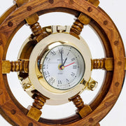 View High-end home decoration clock - Sailboat copper hatches and rudder for navigation | Luxury office decorations | Wall decorations | Birthday gifts image 2