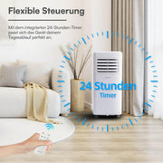 View BE COOL Mobiles Klimagerät 7000 BTU mit WLAN, 3in1 Klimaanlage zum Kühlen, Entfeuchten & Lüften, für Räume bis 24 m², Fernbedienung, Timer, image 5