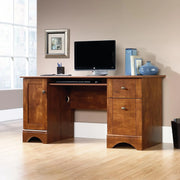View Multifunctional office computer desk, length: 59.45 inches x width: 23.47 inches x height: 29.02 inches, finished with polished maple wood material image 2