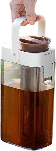 View Iced Tea Pitcher, Tea Beverage Container, Leak Proof Dispenser with Transparent and Large Capacity Design for Outdoor Picnics, Parties, or Barbecues, 1 Piece image 1