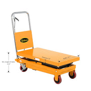 View Hydraulic Lift Table Cart – 770 lbs Capacity, 51" Max Height, Double Scissor Lift with Safety Guard & 4 Wheels image 4