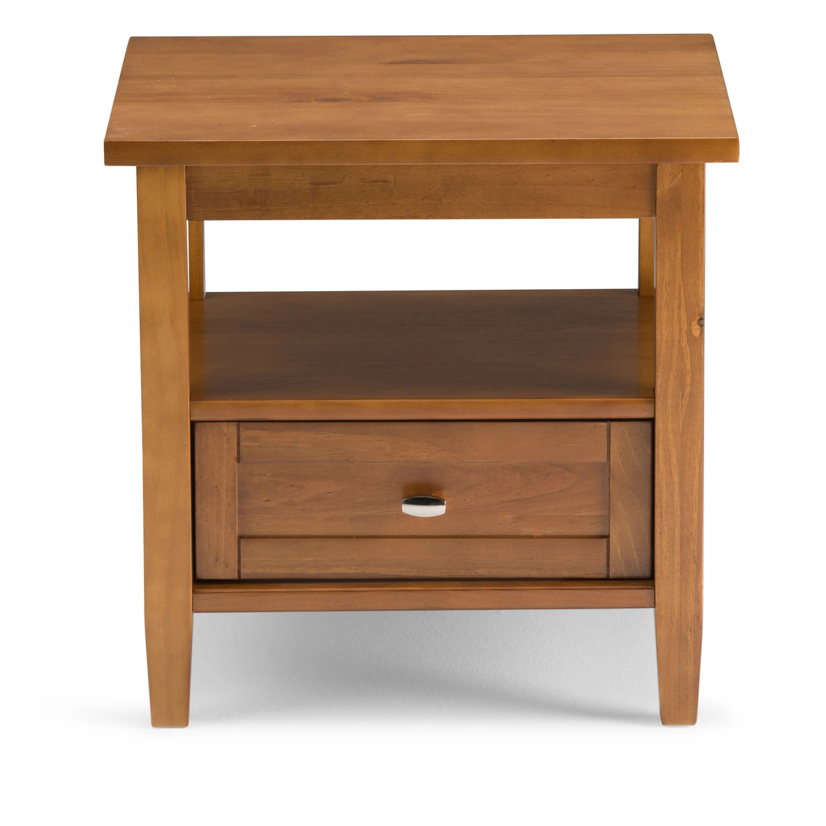 20 Inch Wide Solid Wood Rectangle End Table, Transitional Side Table