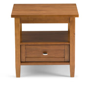 View 20 Inch Wide Solid Wood Rectangle End Table, Transitional Side Table image 5
