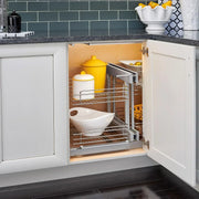 View 18-inch double-layer removable shelves with 4 shelves, silver color image 3