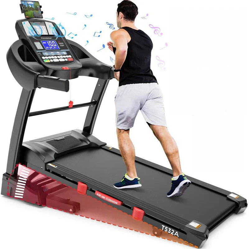 4.5 HP Foldable Treadmill with 15-Level Auto Incline, 10 MPH Speed, 300-Lb. Capacity
