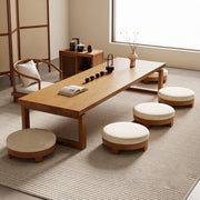 View Japanese tatami coffee table,round wood coffee table,wooden coffee table living room,Japanese floor table，tea table,tatami table,low table for sitting on the floor,Walnut coffee table(100cm/39.3in) image 1