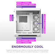 View H9 Flow Dual-Chamber ATX Mid-Tower PC Gaming Case image 4