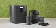 View Food Recycling Unit | Indoor Composting Box Alternative | Electric Desktop Food Grinder, equipped with odorless 5-liter indoor food waste bin, facilitating garbage management | Gray image 2