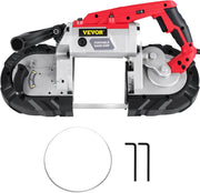 View Portable Band Saw, 110V Removable Alloy Steel Base Corded Band Saw, 5 Inch Cutting Capacity Hand held Band Saw,Variable Speed Portable Bandsaw, 10Amp Motor Deep Cut Band saw for Metal Wood image 1