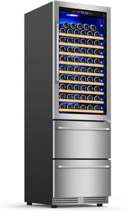 View 24 Inch Dual Drawer Fridge Under Counter with Wheels, Outdoor Beverage Refrigerator for Patio, Stainless Steel Weather-Proof, Freestanding or Built-In Installation, Ideal for Home and Commercial Use image 1