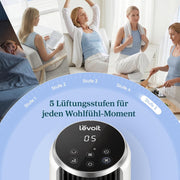 View Levoit-Turmventilator mit Fortschrittlichem Schlafmodus-Ventilator leise 12Std Timer 4 Modi 5 Geschwindigkeiten-Automatikbetrieb mit Sensor- image 6