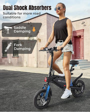 View ANCHEER Peak 500W Electric Bike for Adults, Foldable Electric Bikes with 48V 374Wh Battery, 14 in Electric Bicycle for Men Women, LCD Digital... image 6