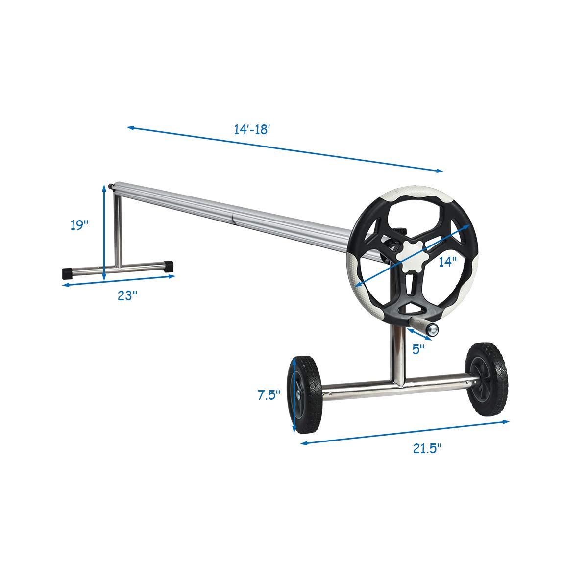 18FT Aluminum Pool Solar Cover Reel – Complete Reel Set