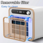 View Tragbare Mini-Klimaanlage, Split-Kühlsystem, 5000 BTU, leise Kühlung, keine Fensterabdichtung erforderlich, Touch-Bedienung & Fernbedienung, Timer- image 5