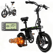 View 14 in Electric Bike for Adults,500W Folding E-Bike,Electric Commuter Mini Bikes,Electric Bicycles with 36V Removable Battery,Black image 1