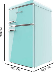View Cecotec Nevera Pequeña - Frigorífico 2 Puertas - Retro 86L - Bolero CoolMarket 2D Origin 86 Green E. 89,3cm de Alto y 48,7cm de Ancho, Clase image 2